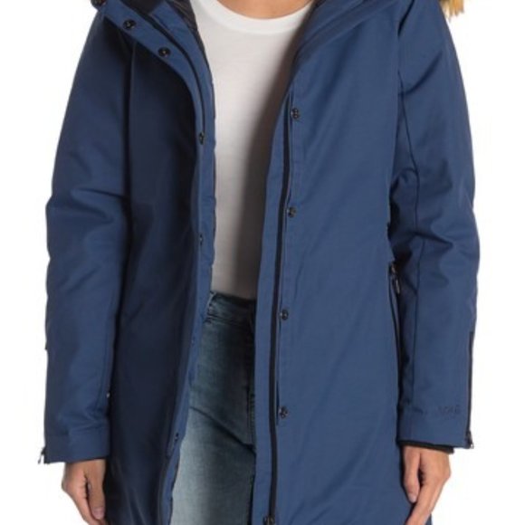 Beautiful NWT Lolë Brand Down Parka Blue Jacket S - Picture 2 of 7